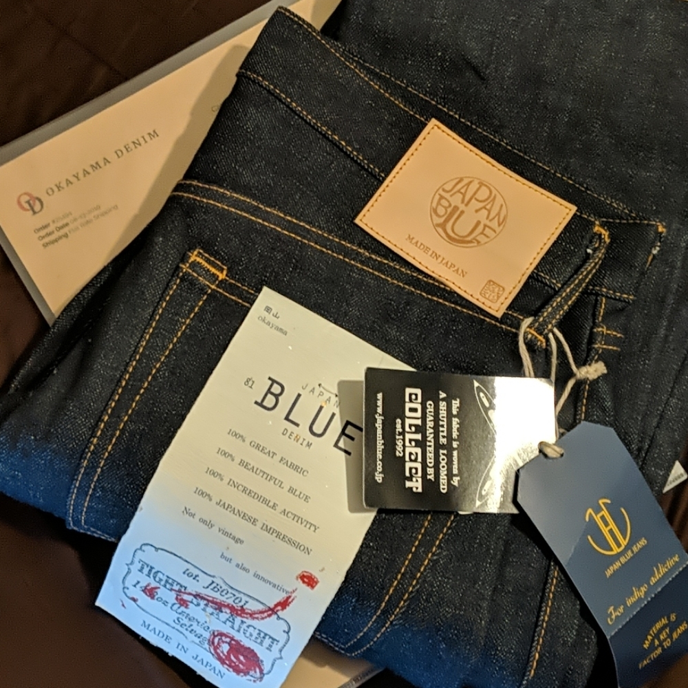 Japan blue jb0701 30 raw denim new with tags